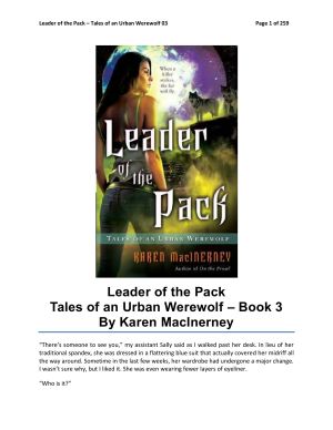 [Tales of an Urban Werewolf 03] • Karen MacInerney_Urban Werewolf 03